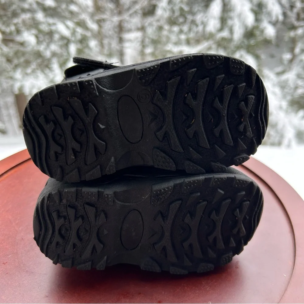 Little Boys Snow Boots—Size 6 | Waterproof Winter Boots Black Blue | Koala Kids